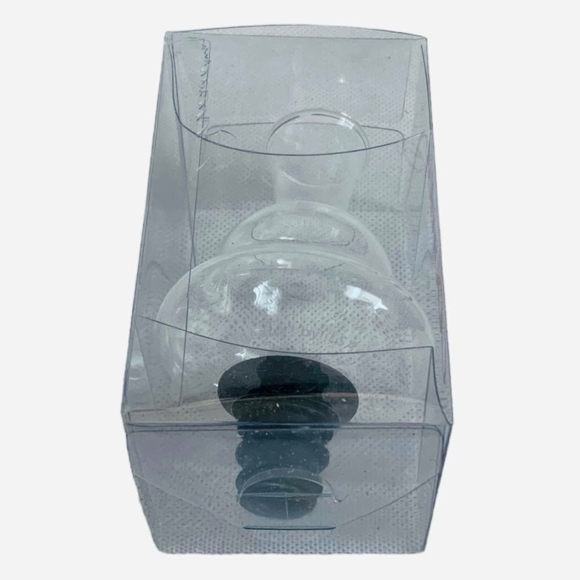 NIB Wine Aerator Bordeaux Glass Wine Bottle Cork Wine Pourer Bottle Top - Picture 3 of 7